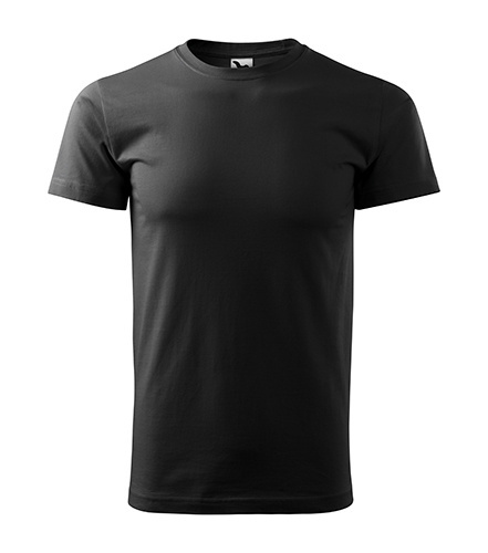 Koszulka bawełniana męska BASIC 129 czarna XL Koszulka bawełniana męska BASIC 129 czarna XL