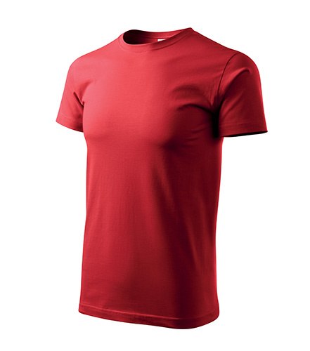 Koszulka bawełniana męska BASIC 129 czerwona XL Koszulka bawełniana męska BASIC 129 czerwona XL