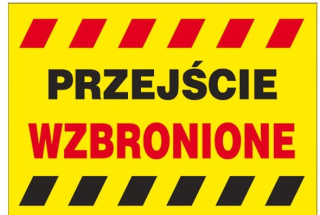 Znak PRZEJŚCIE WZBRONIONE Z-TB15 P 250X350