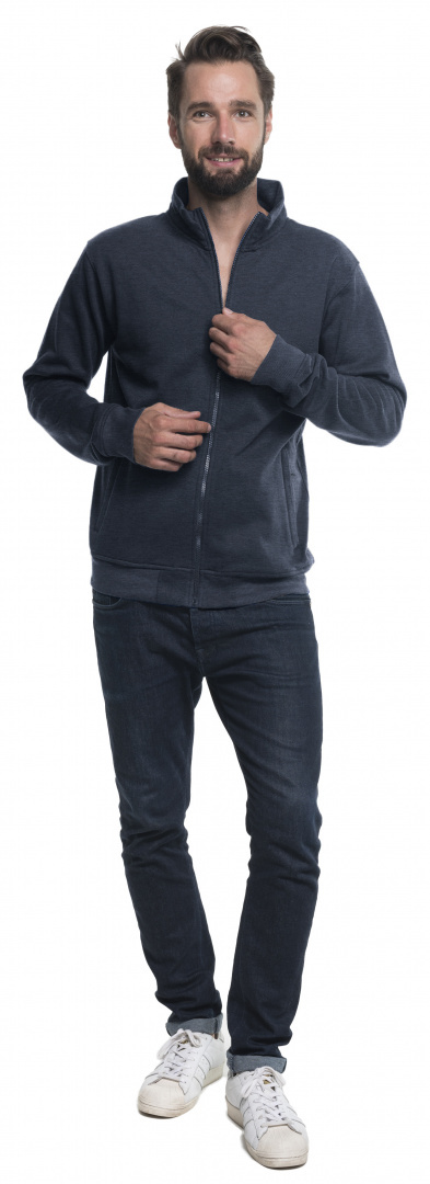 Bluza na zamek OPEN 65550 ciemny szary melanż M Bluza na zamek OPEN 65550 ciemny szary melanż M