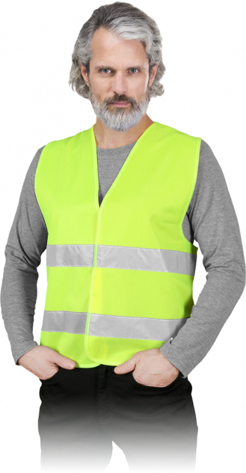 Kamizelka ostrzegawcza odblaskowa żółta rozm. 3XL OGRIFOX Kamizelka ostrzegawcza odblaskowa żółta rozm. 3XL OGRIFOX