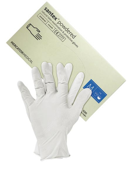 Rękawice lateksowe RLAT-SANTEX S Rękawice lateksowe RLAT-SANTEX S