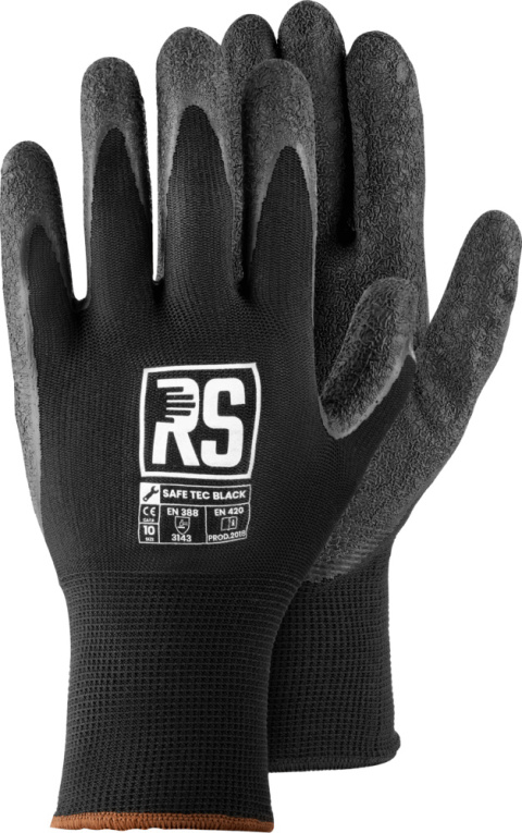 Rękawice powlekane lateksem SAFE BLACK TEC Rękawice powlekane lateksem SAFE BLACK TEC