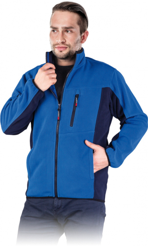 Bluza polarowa niebiesko czarna rozpinana Reis Bluza polarowa niebiesko czarna rozpinana Reis