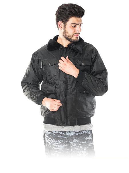 Kurtka ocieplana BOMBER dla ochrony czarna Reis Kurtka ocieplana BOMBER dla ochrony czarna Reis
