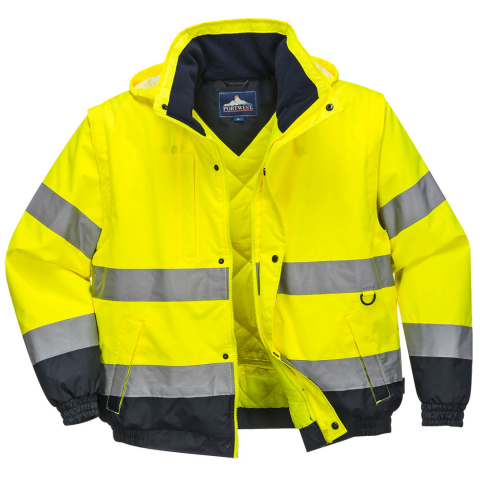 Kurtka ostrzegawcza 2w1 S468 rozm. XXL żółta PORTWEST Kurtka ostrzegawcza 2w1 S468 rozm. XXL żółta PORTWEST