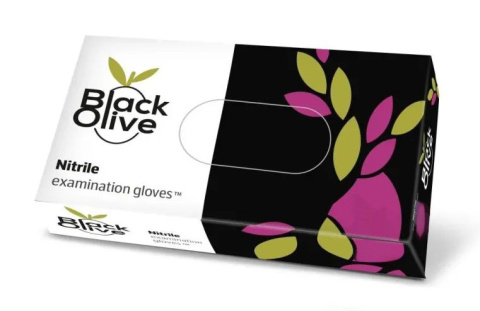 Rekawice nitrylowe bezpudrowe czarne rozm. L 100 szt. BLACK OLIVE Rekawice nitrylowe bezpudrowe czarne rozm. L 100 szt. BLACK OLIVE