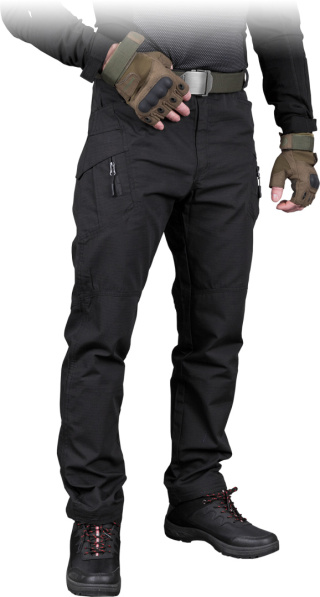 Spodnie ochronne taktyczne do pasa czarne rozm. 3XL Tactical Guard