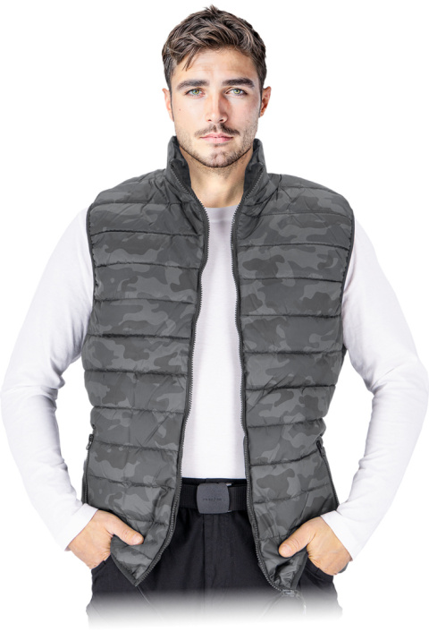 Kamizelka pikowany bezrękawnik męski MORO szare rozm. 2XL Reis Kamizelka pikowany bezrękawnik męski MORO szare rozm. 2XL Reis
