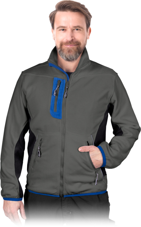 Bluza polarowa męska polar 280 g/m² rozm. M szara Reis Bluza polarowa męska polar 280 g/m² rozm. M szara Reis