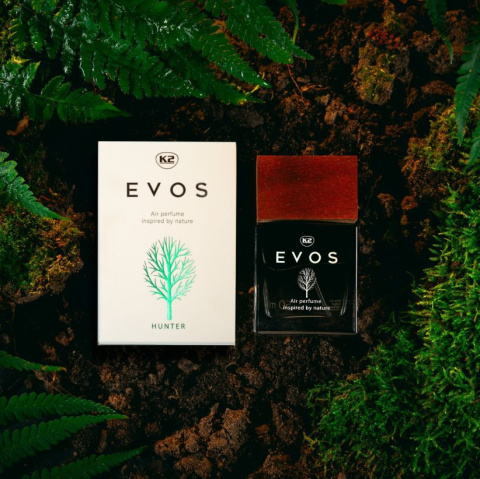 Zapach perfumy do auta EVOS Hunter flakon 50ml K2 Zapach perfumy do auta EVOS Hunter flakon 50ml K2