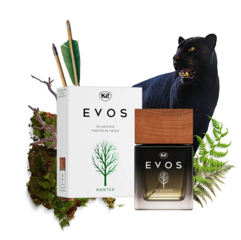 Zapach perfumy do auta EVOS Hunter flakon 50ml K2 Zapach perfumy do auta EVOS Hunter flakon 50ml K2