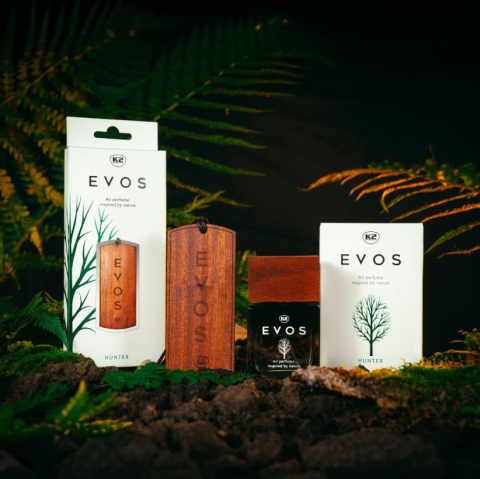 Zapach perfumy do auta EVOS Hunter flakon 50ml K2 Zapach perfumy do auta EVOS Hunter flakon 50ml K2