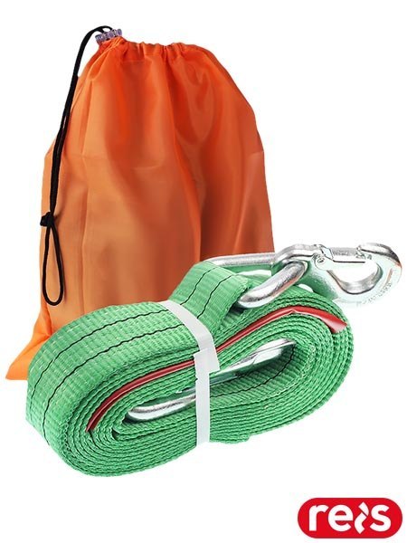 Lina holownicza taśmowa 6T 5 m - haki z zabezpieczeniem REIS