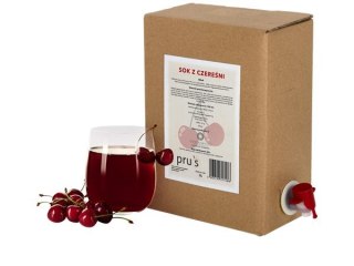 Sok z Czereśni NFC 3L Bag-in-Box | 100% Tłoczony z Czereśni (4,5kg Owoców) | Bogactwo Wit. C, Antyoksydanty