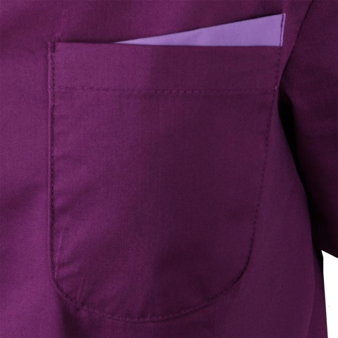 Bluza Ochronna Damska OSSIA Krótki Rękaw | Elastyczna, Oddychająca | Dekolt V, Multi-Kieszenie | Medycyna, Kosmetyka REIS