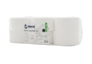 Papier Toaletowy 120 mb | 100% Celuloza | 2 Warstwy | Mega Rolka Horsi